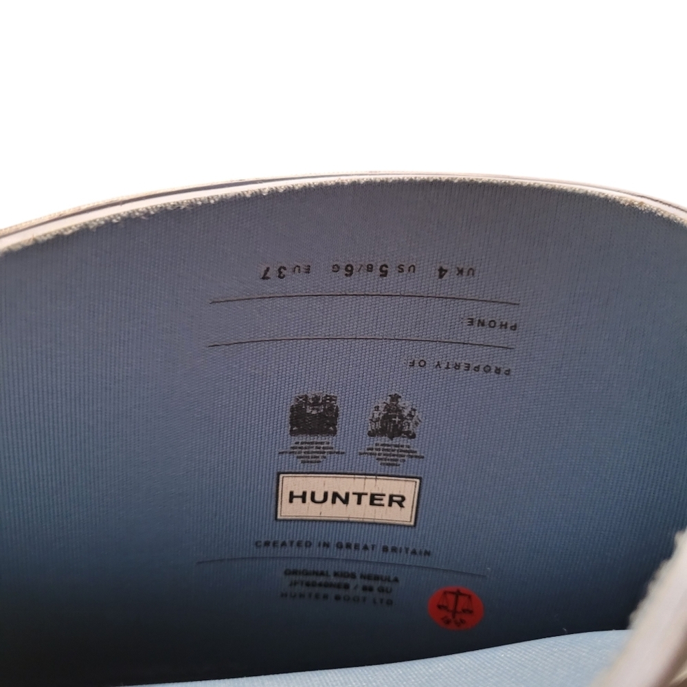 HUNTER metallic blue Original high GI rain boots - 6. D - Picture 9 of 11
